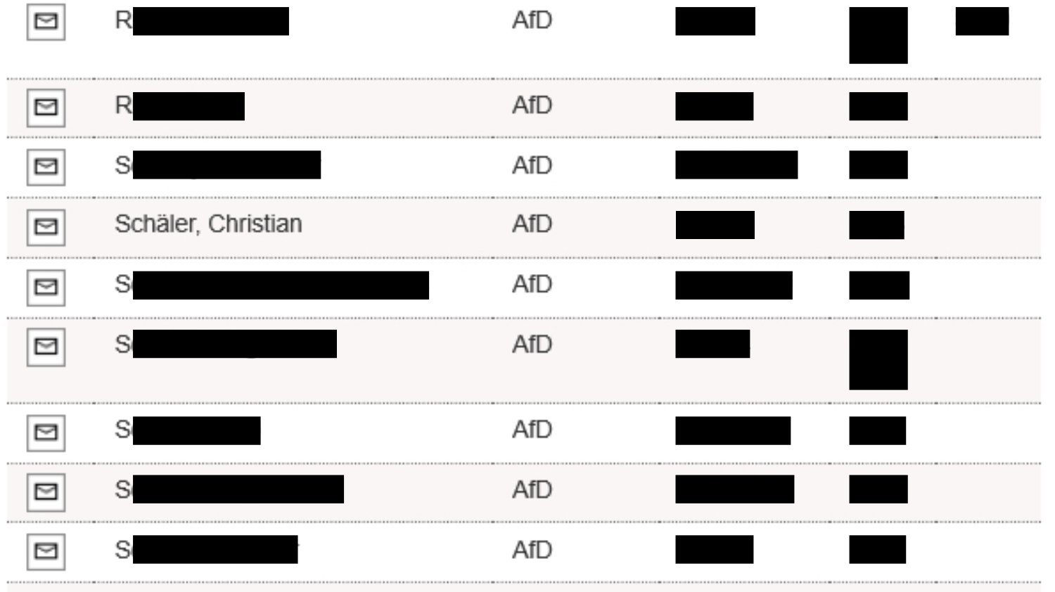 Christian Schäler steht im internen Mitarbeiter:innenverzeichnis des nordrhein-westfälischen Landtags.